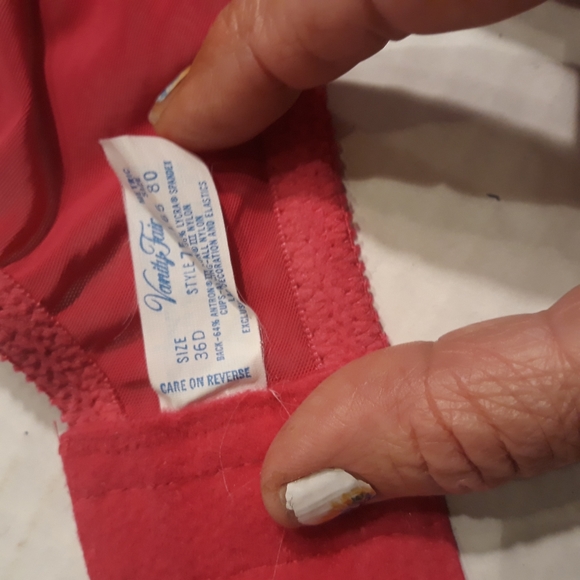 Vanity Fair Bra Unpadded Lace Cup size 36D - Picture 4 of 8